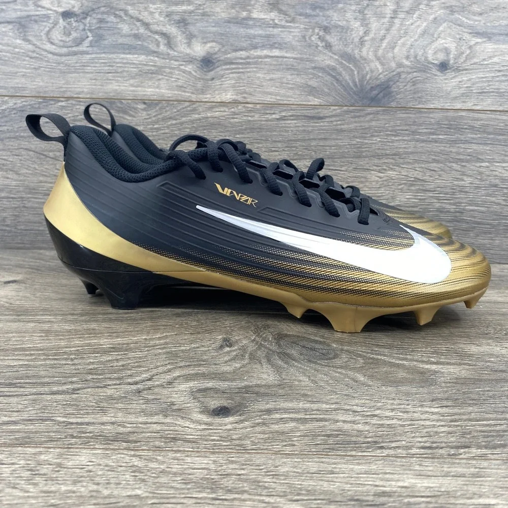Nike Vapor Edge Shark 2 Football Cleats Mens 11.5 Black Gold FB3303-003